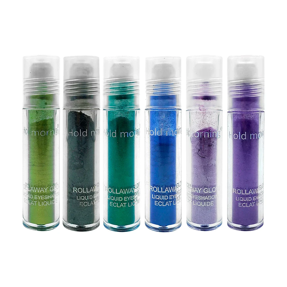 1pza Sombra metálica en polvo con roll on para ojos, variedad de colo…