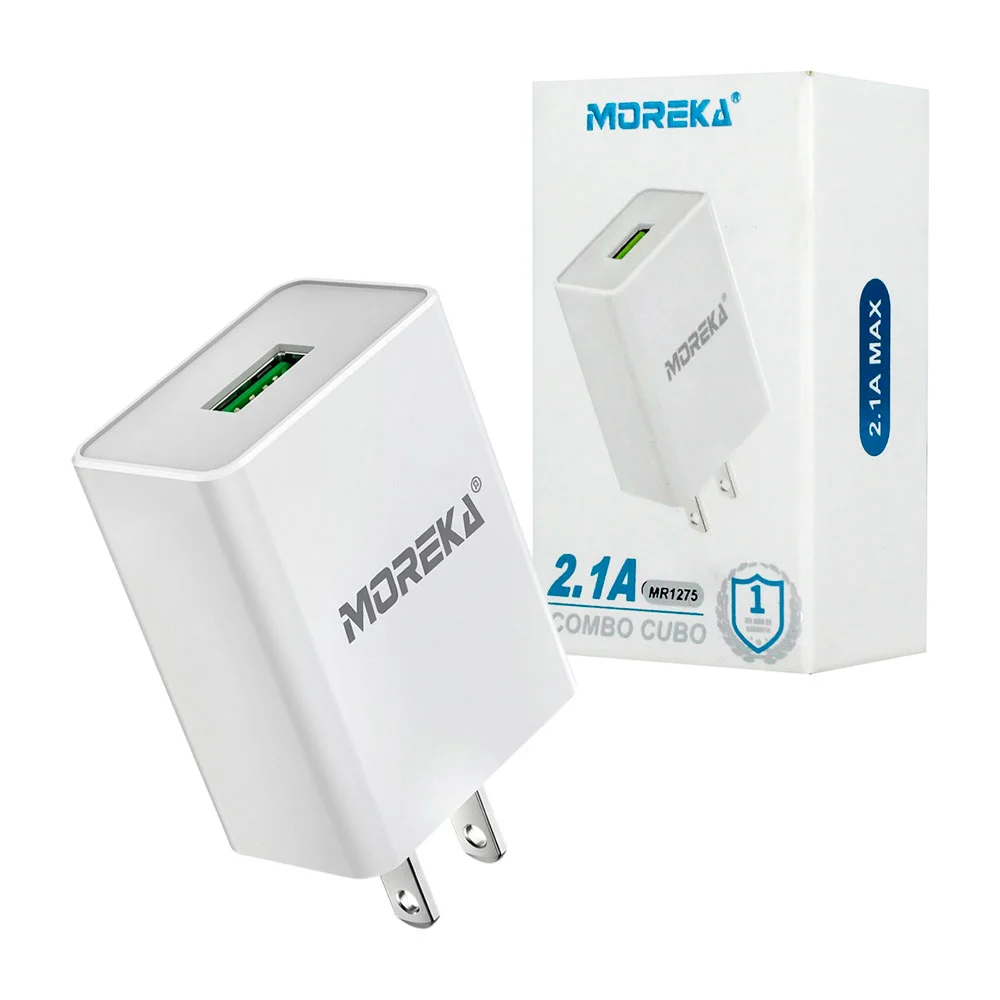Cubo cargador con puerto usb de 100-240v y 2.1a 10.5w / mr1275