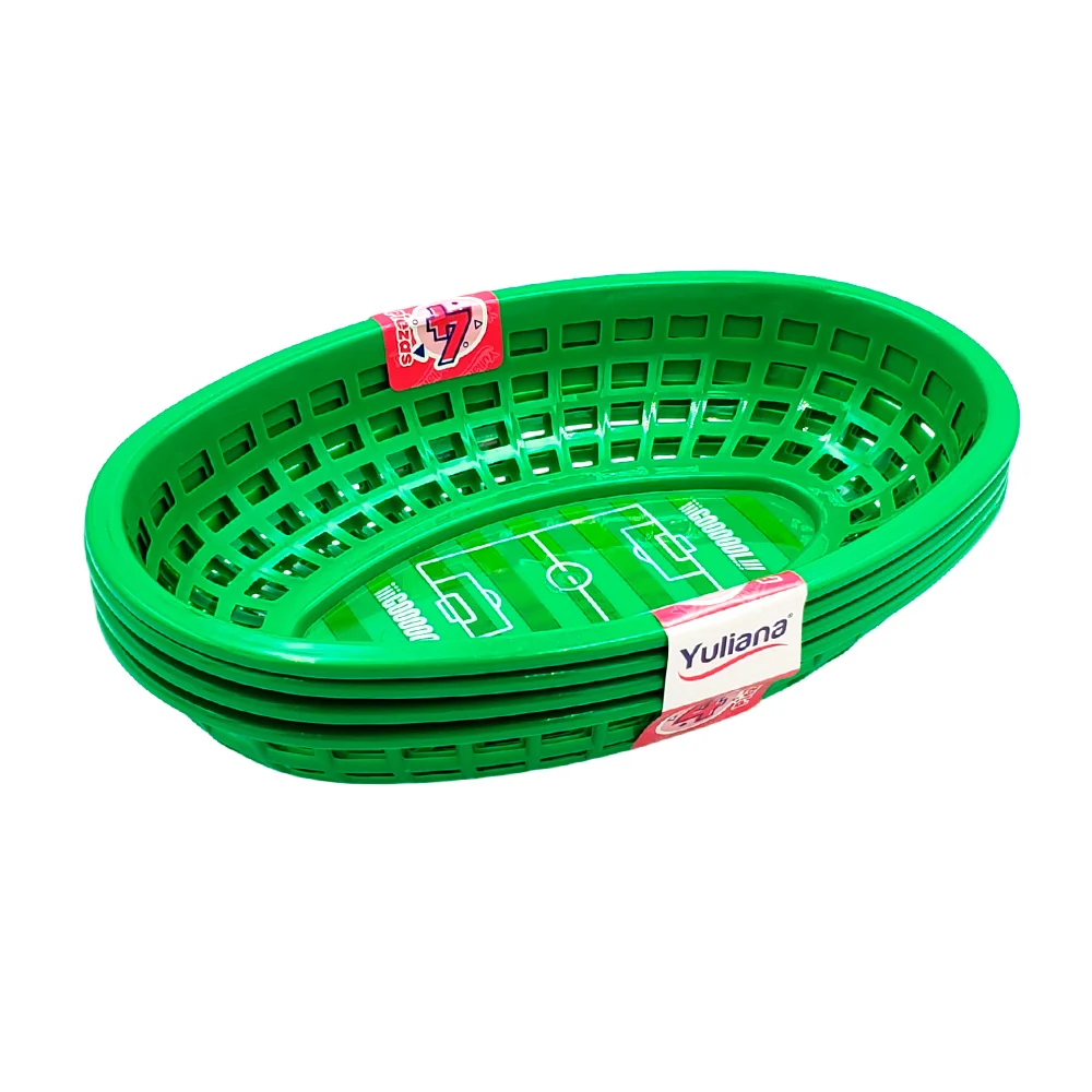 Paquete con 4 canastas botanera chica con temática de estadio / mu-230