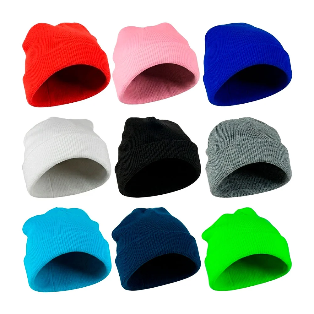 Gorro tipo tejido afelpado en color liso para el frío, colores varios…