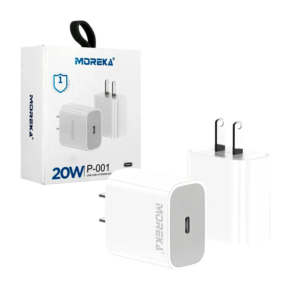 Cubo cargador moreka con entrada tipo-c de 20w / p-001