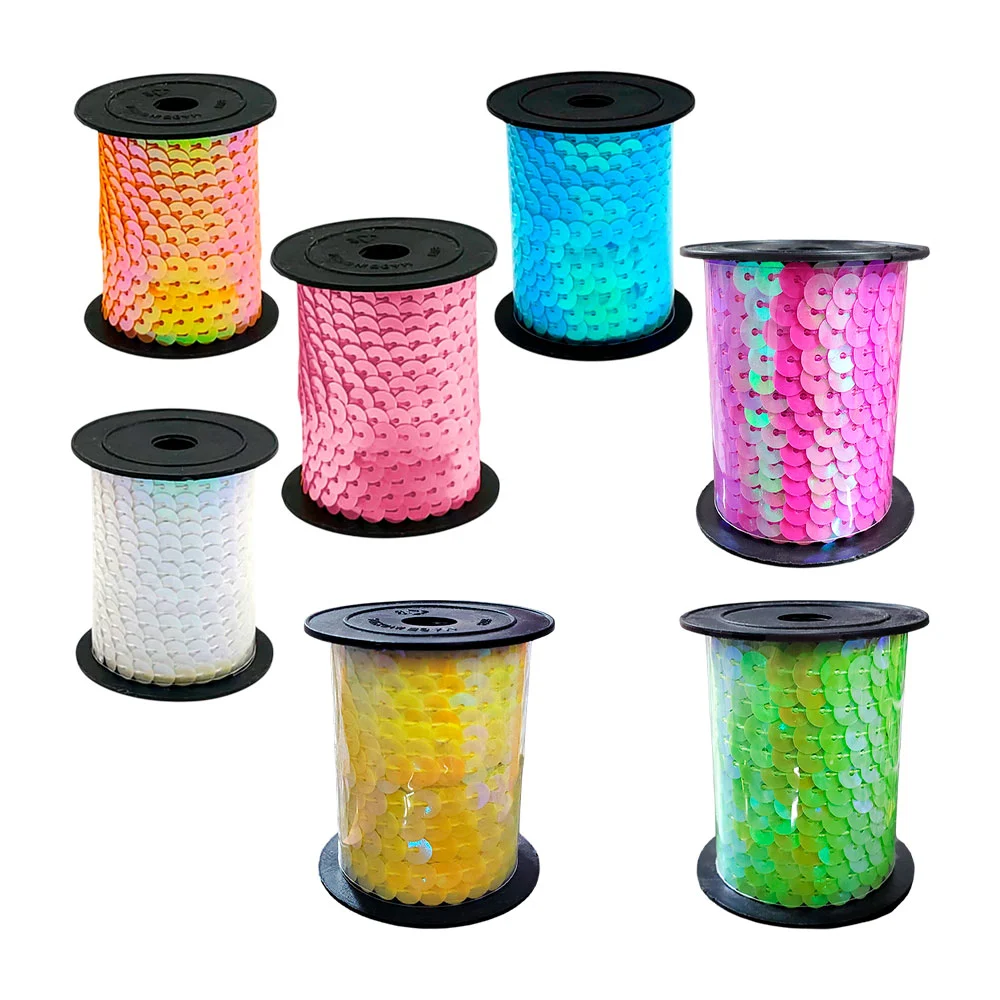 1pz rollo pequeño de lentejuelas, colores surtidos / pulh-71 / 6113