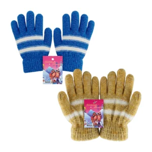 Par de guantes infantiles diseño afelpado tejido children gloves, var…