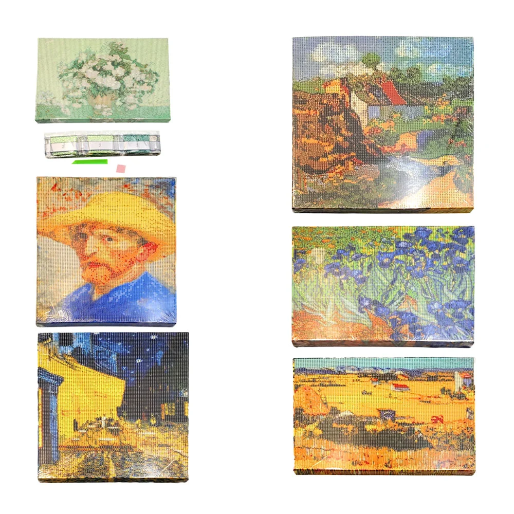 Dibujo rectangular interactivo diamond painting con estampado de pint…