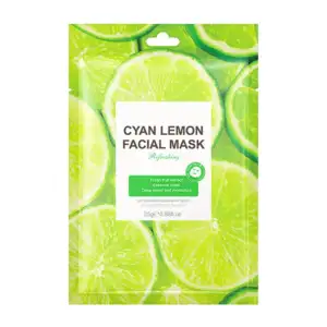 1pza Mascarilla facial hidratante con extracto de limón 25g / cyan le…