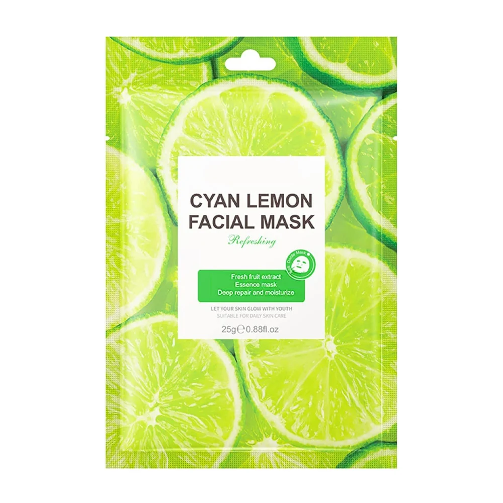 1pza Mascarilla facial hidratante con extracto de limón 25g / cyan le…