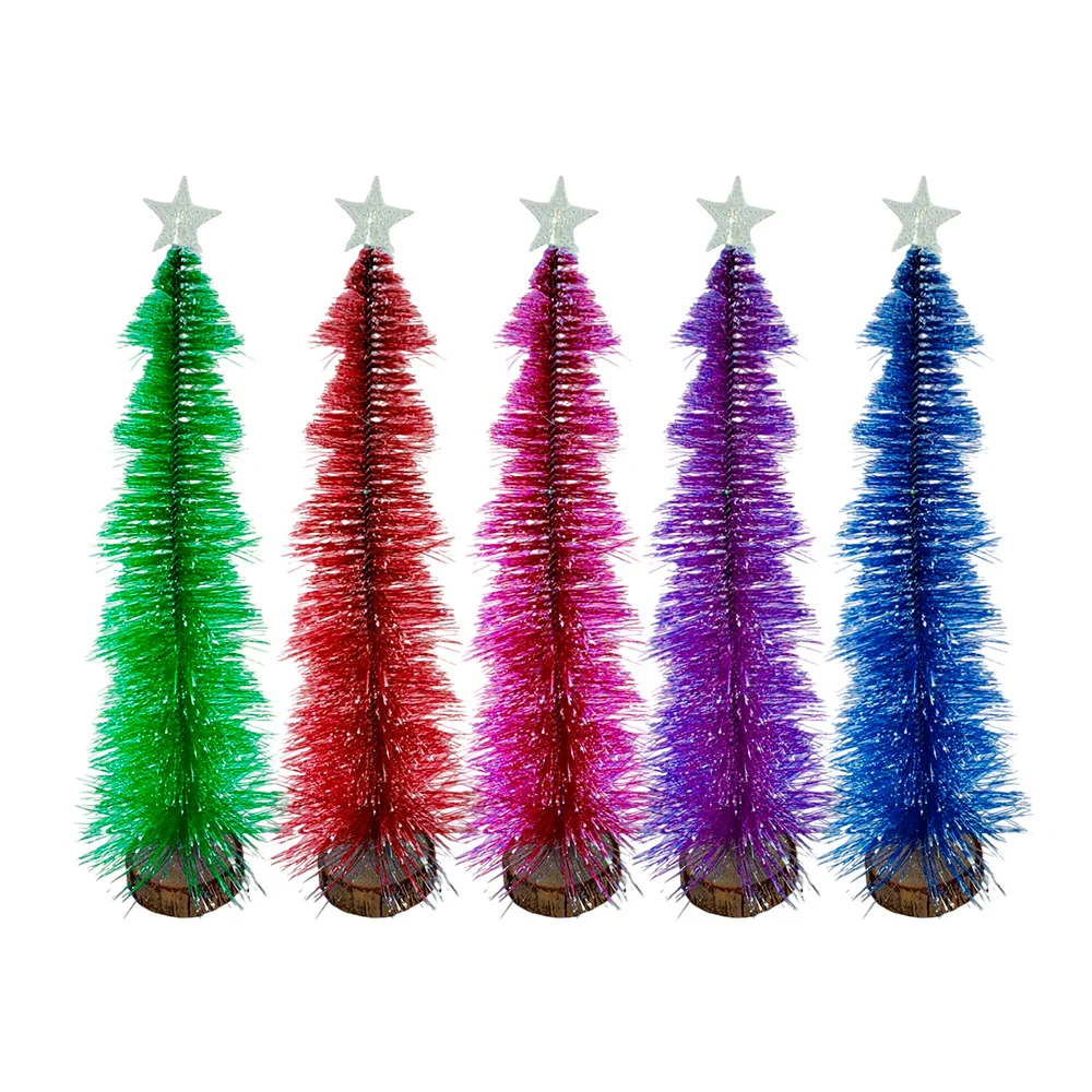 Mini árbol de navidad con luz led rgb + diseño efecto nevado y base d…