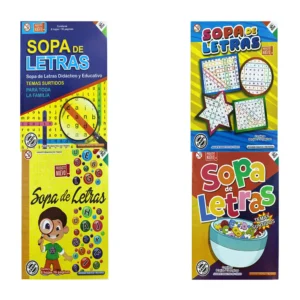 Libro didáctico de sopa de letras 8 hojas / 16 páginas, variedad de d…
