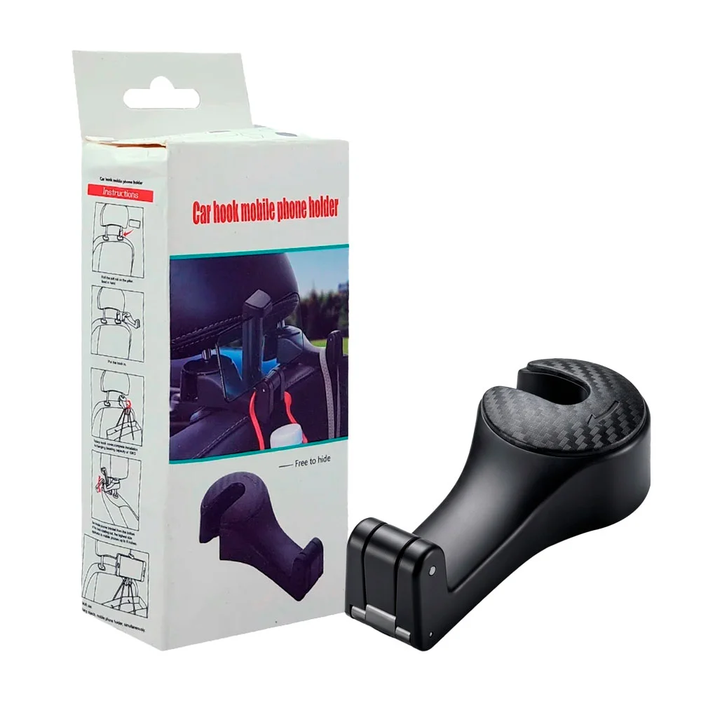 Soporte plegable para teléfono celular con gancho para asiento de car…