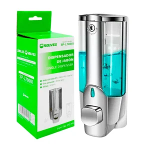 Dispensador de jabón solvex en color gris plateado y capacidad de 350…