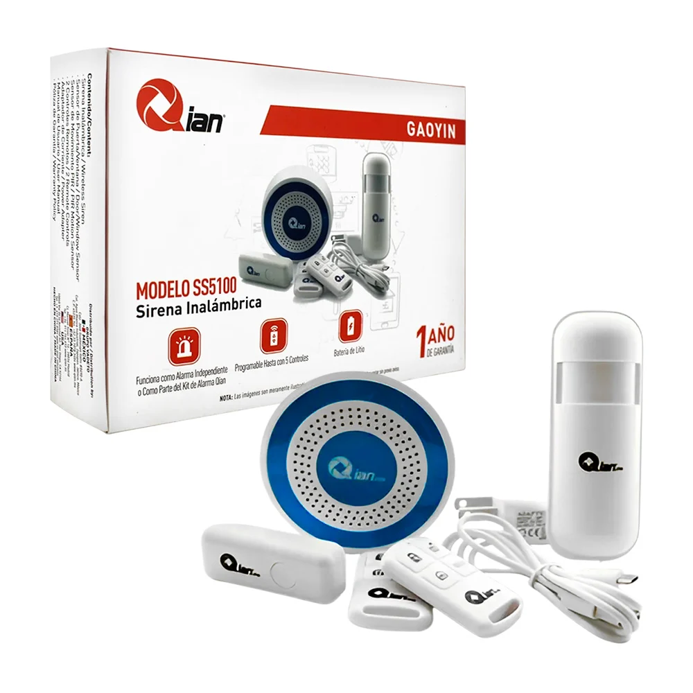 Kit de sirena inalámbrico bluetooth con sensor y controles + accesori…