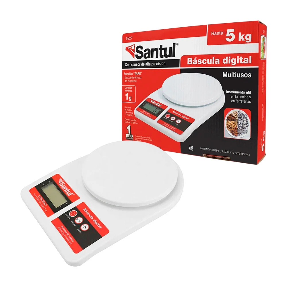 Báscula digital gramera multiusos santul con capacidad máxima de 5kg …