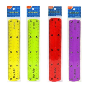 1pza Regla flexible translúcida de plástico 20cm, variedad de colores…