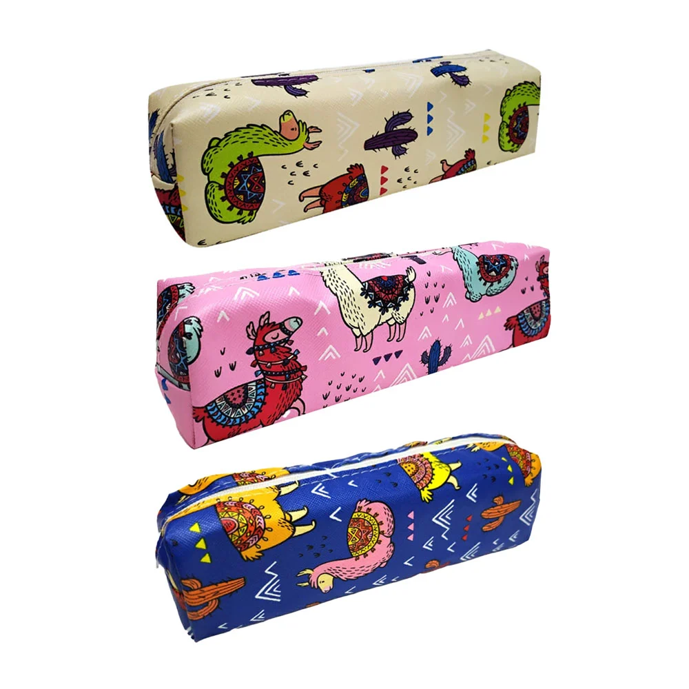 Lapicera colorera chica 19x3.5x5cm con estampado de llamas y cactus, …