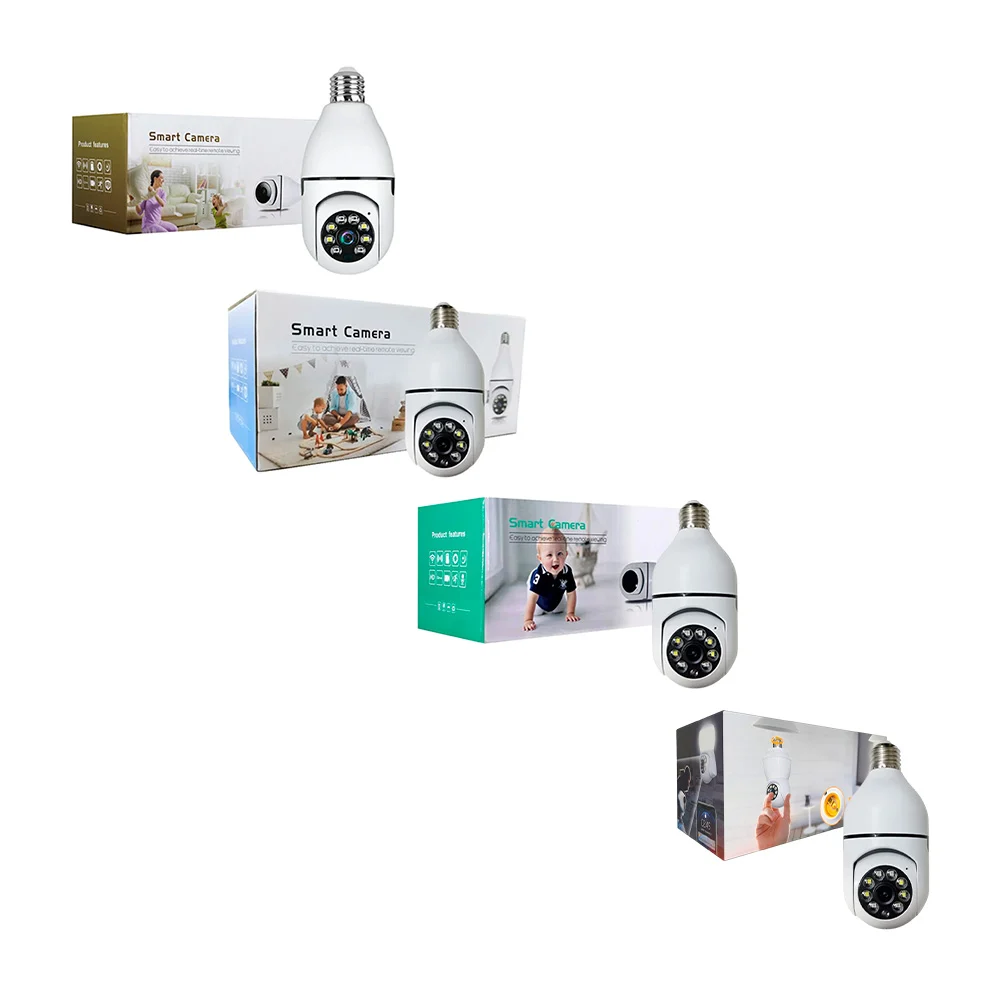 Cámara wifi de seguridad con rotación de 360°, ranura sd, grabación d…