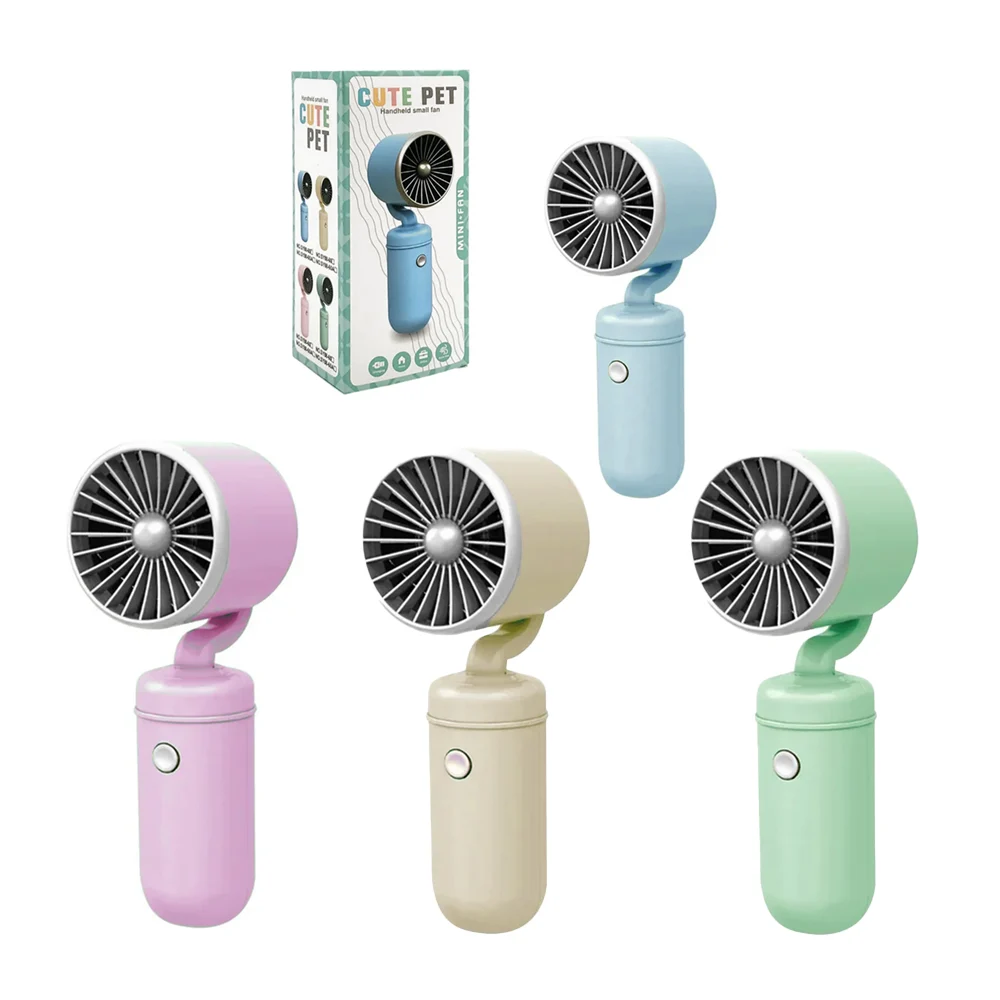 Mini ventilador de mano recargable, variedad de colores / cute pet / …
