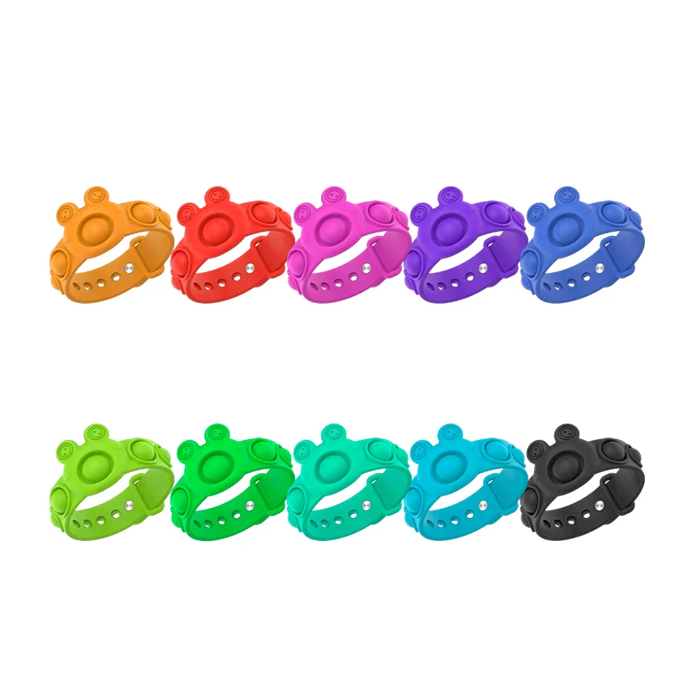 Pulsera pop it de plástico diseño de rana, variedad de colores toy245…