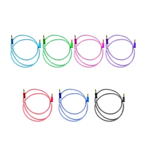 1pza Cable auxiliar de 1m con diseño espiral, variedad de colores /ty…