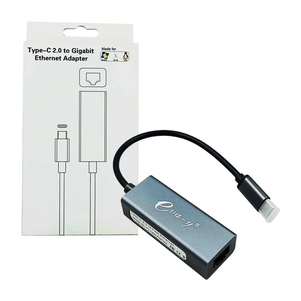 Adaptador / convertidor con entrada tipo c a puerto ethernet red lan …