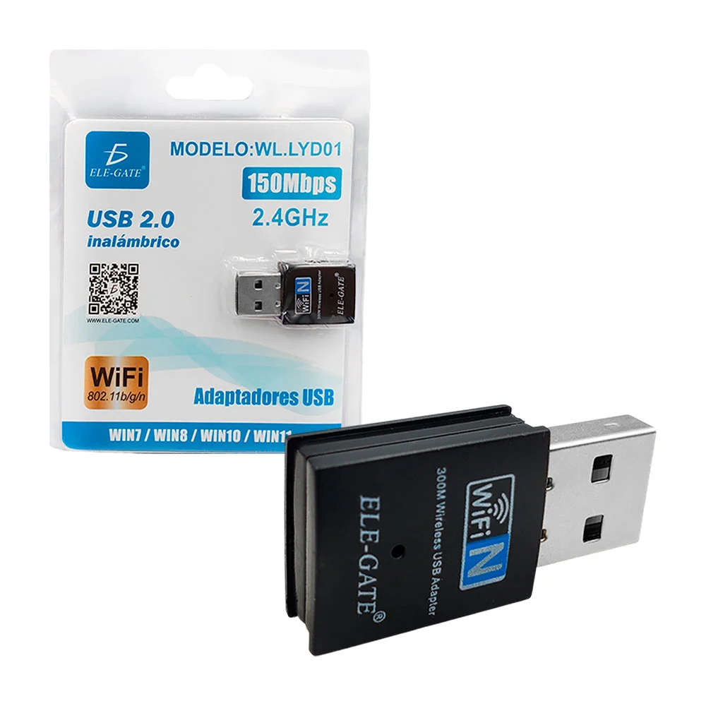 Adaptador nano usb wifi, velocidad inalámbrica de 150mbps, 2.4ghz / w…