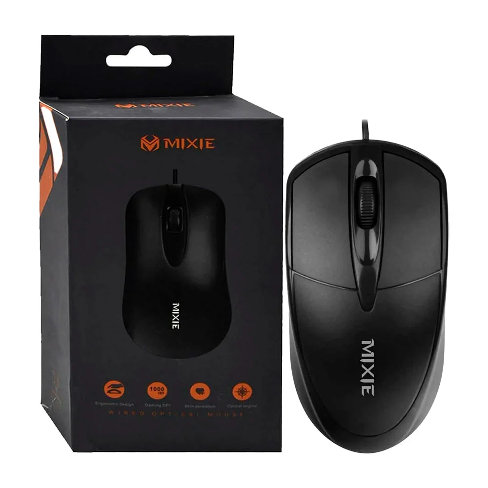 Mouse alámbrico usb mixie x2 de 1000 dpi, 500hz y aceleración de 20g …