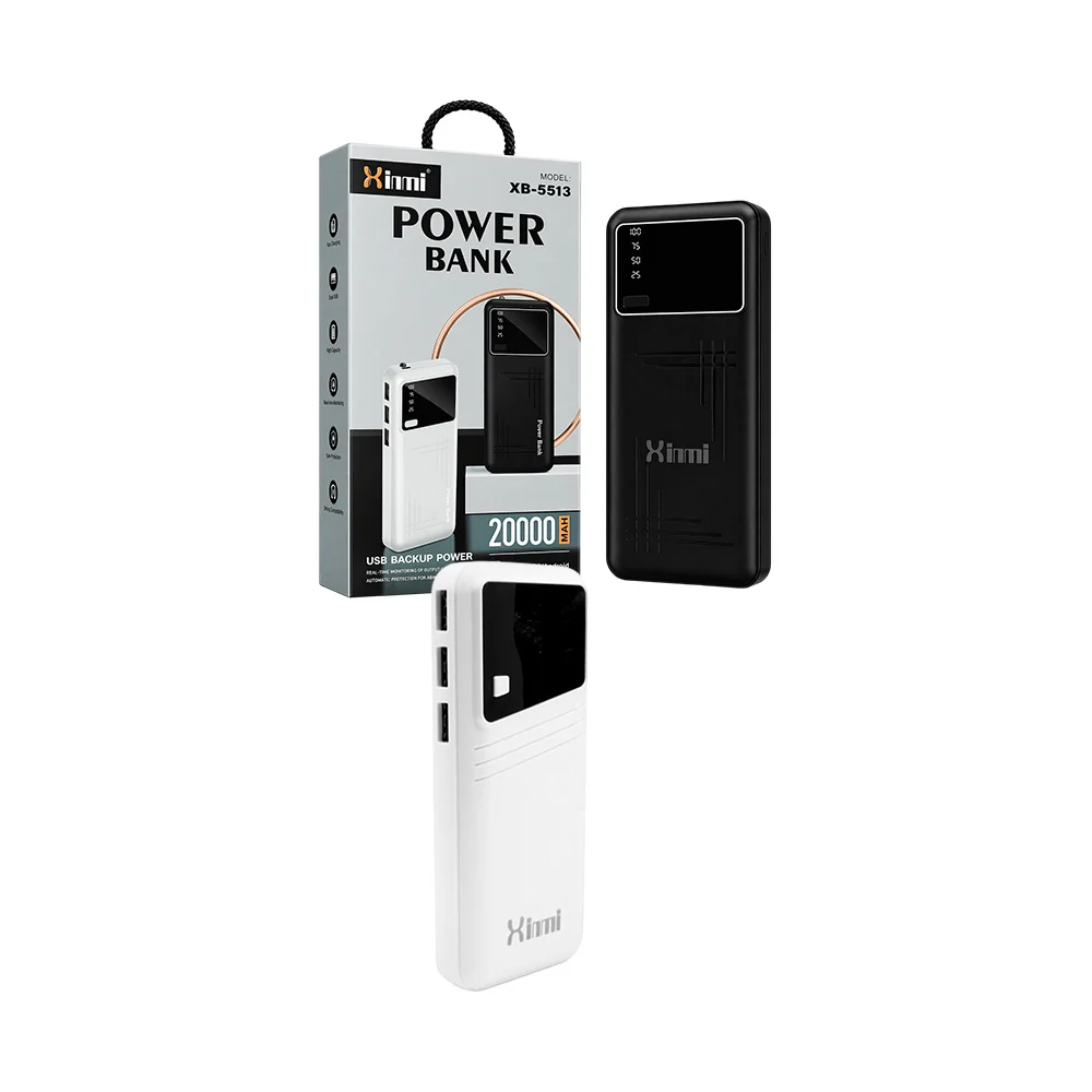 Power bank / batería portátil con indicador de carga, 3 puertos usb y…