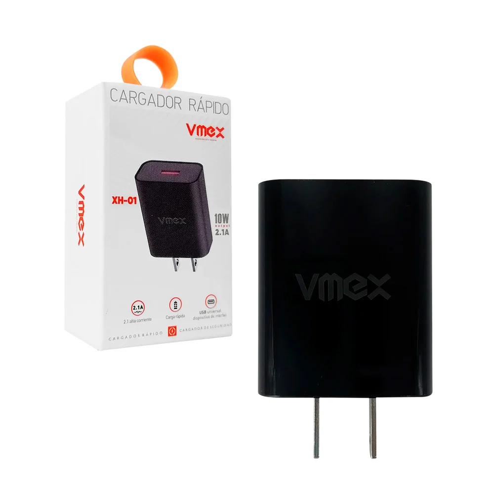 Cubo cargador de 10w con entrada para usb, 2.1a, negro o blanco / hx-…