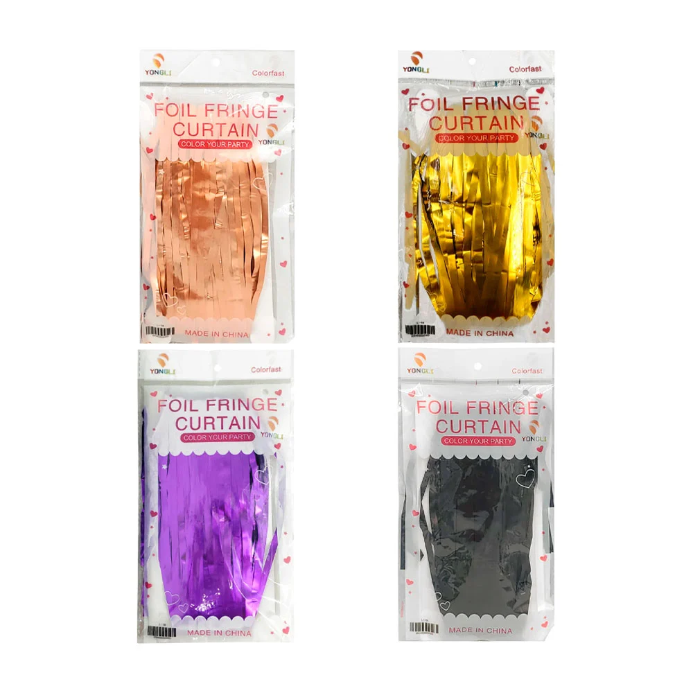 Cortina decorativa efecto satinado, variedad de colores / foil fringe…