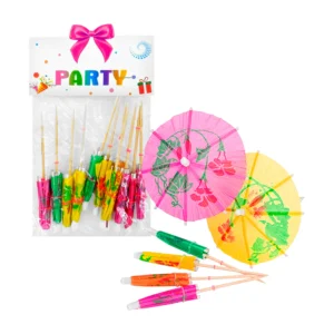 Paquete con 12 mini sombrillas party decorativas para bebidas, varied…