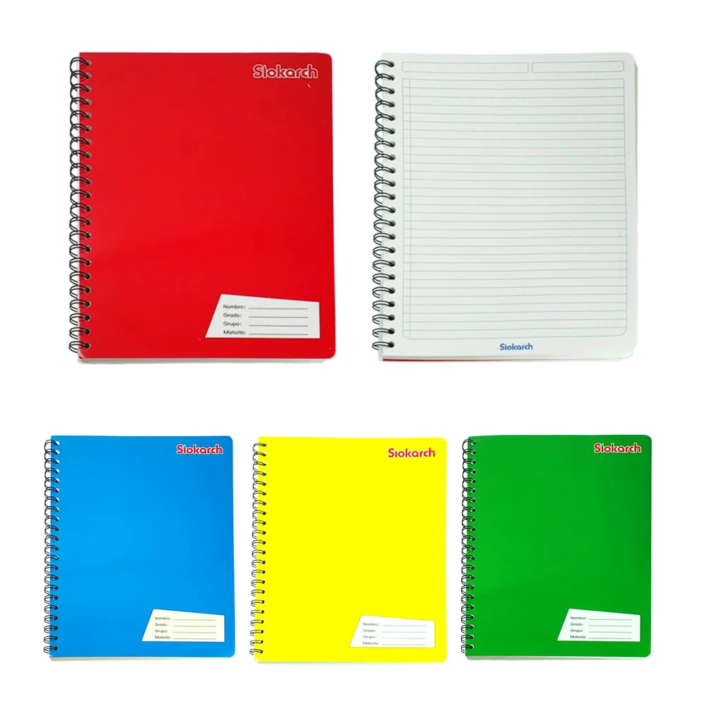 Cuaderno libreta profesional siokarch con hojas de rayas y doble espi…
