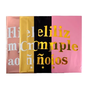 Mantel decorativo de feliz cumpleaños en letras modernas, 1.37x1.83m,…