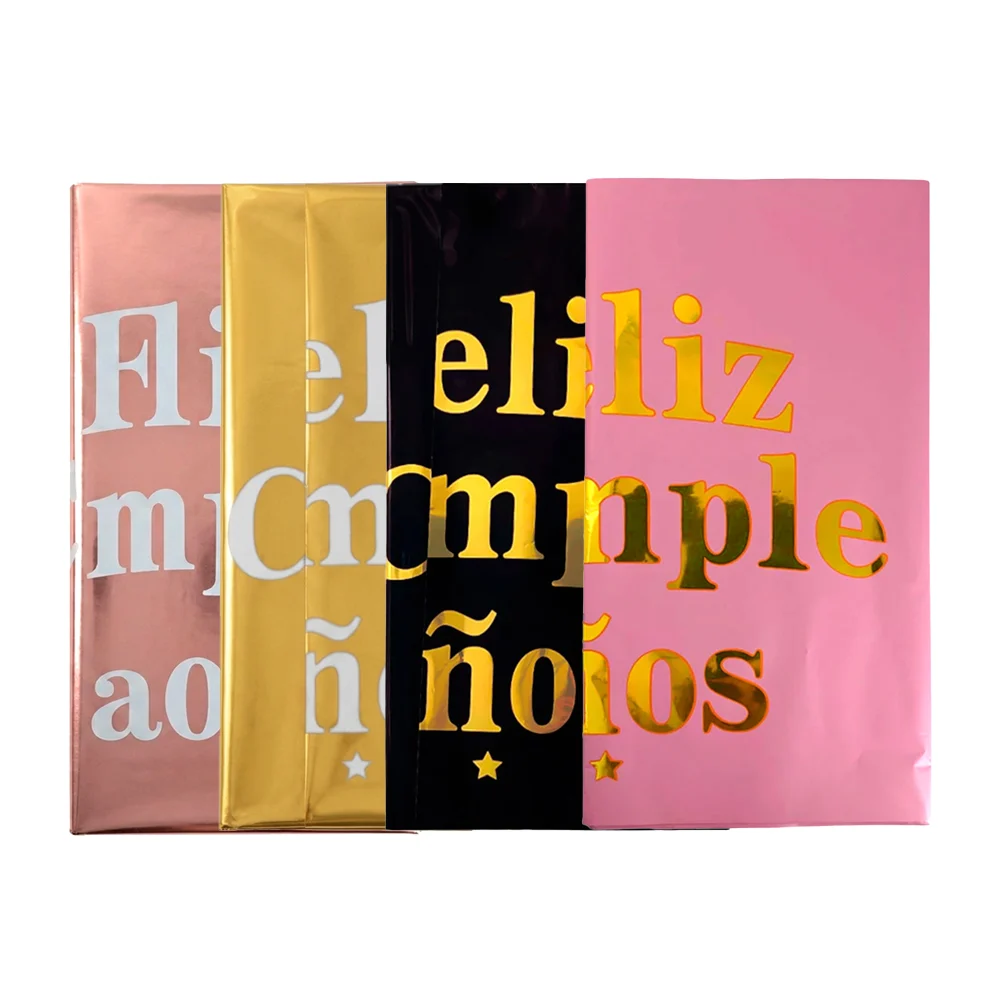 Mantel decorativo de feliz cumpleaños en letras modernas, 1.37x1.83m,…