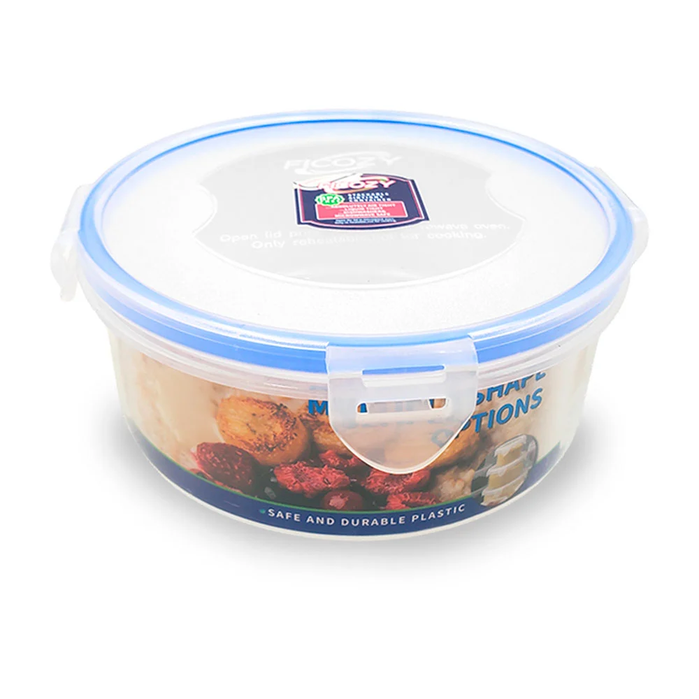 Tupper transparente circular con cierre hermético, capacidad de 900ml…