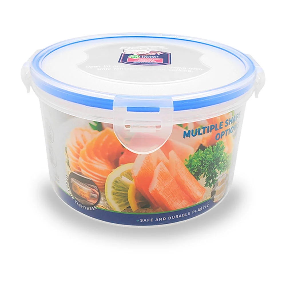 Tupper transparente circular con cierre hermético, capacidad de 1.4l …