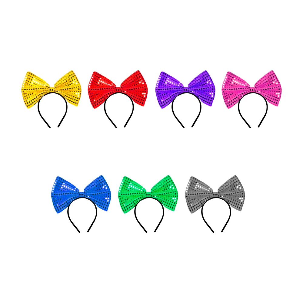 1pza Diadema con moño grande + luces de colores, variedad de colores …