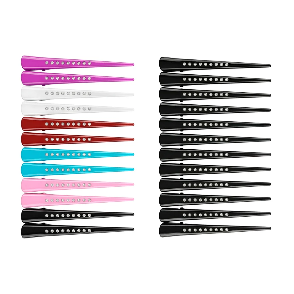 Paquete con 12 pinzas metálicas para el cabello, con diseño de pedrer…