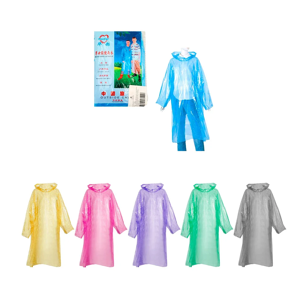 1pza Impermeable de plástico liso, con capucha, variedad de colores y…