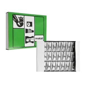 Caja con 24 sacapuntas metálicos de 2.5cm / metal