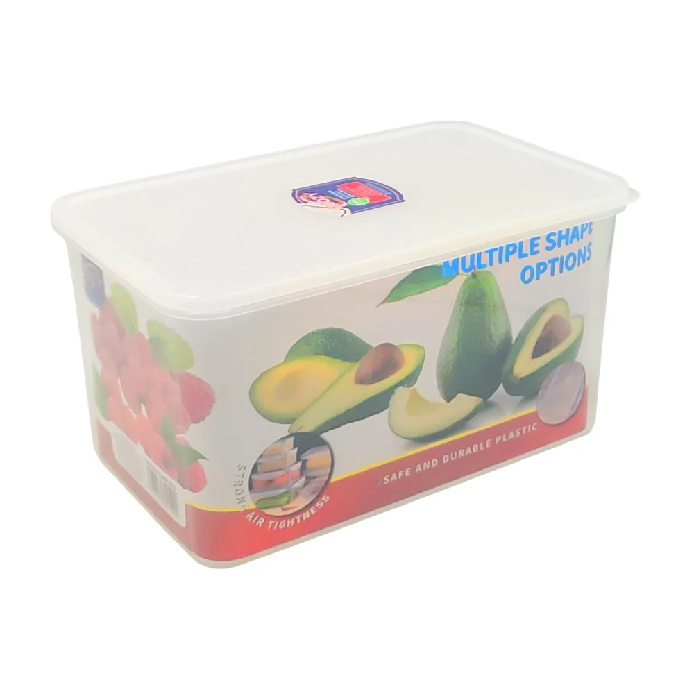 Tupper rectangular transparente, capacidad de 1.9L, 20x12.5x11cm