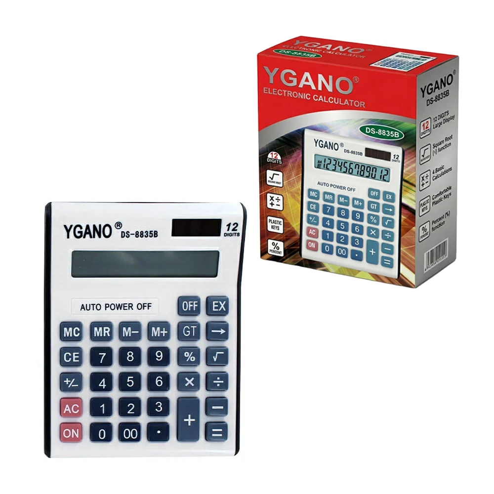 Calculadora electrónica ygano con pantalla digital de 12 dígitos / ds…