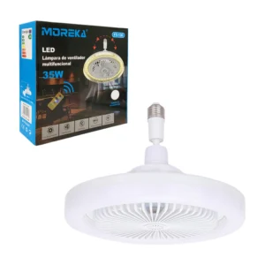 Ventilador con lámpara led + control remoto, diferentes modos de luz …