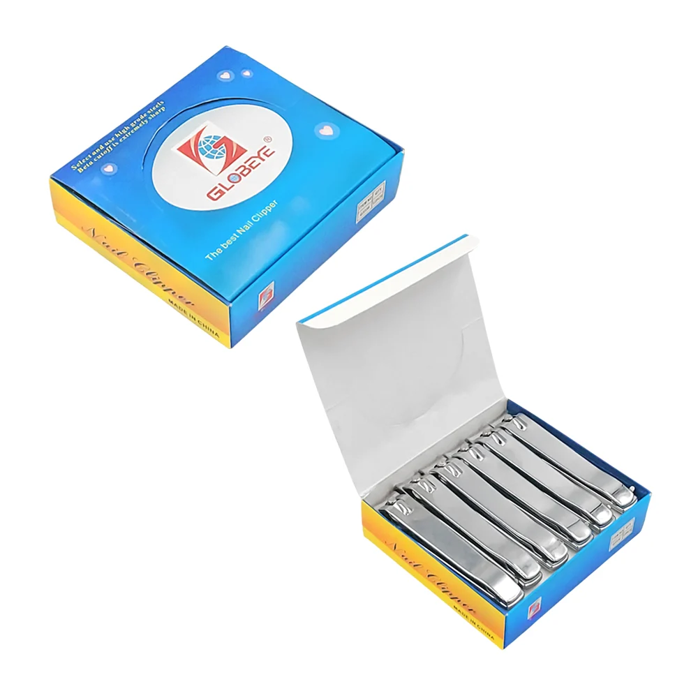 Caja con 12 cortaúñas metálicos globeye de 8cm