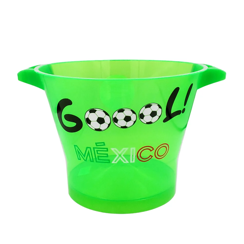 Cubeta de plástico tipo hielera, multifuncional con estampado gol, va…