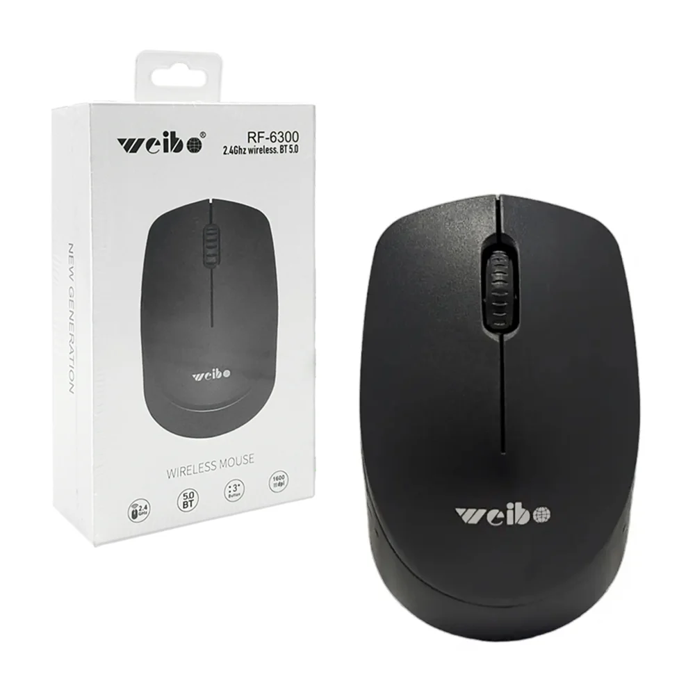 Mouse inalámbrico Weibo con precisión de 1600 dpi y conexión 2.4g