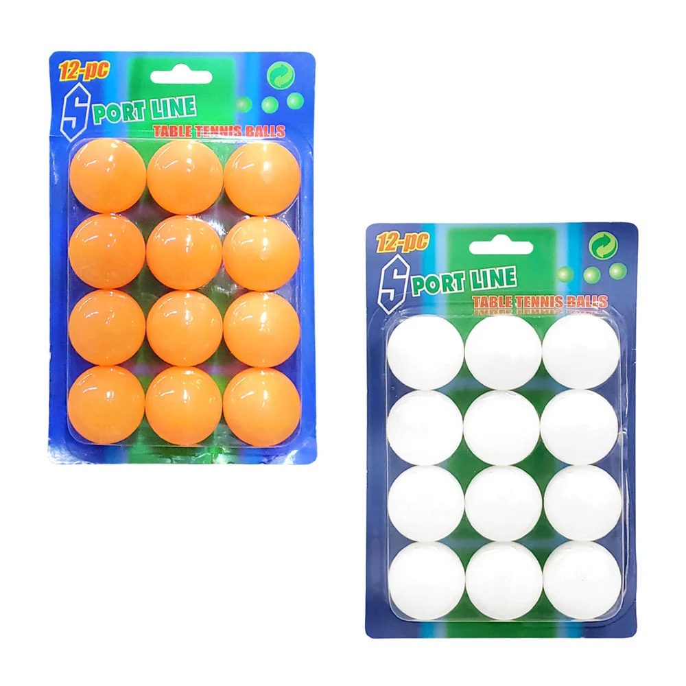 Blíster con 12 pelotas blancas de ping-pong / sport line table tennis…