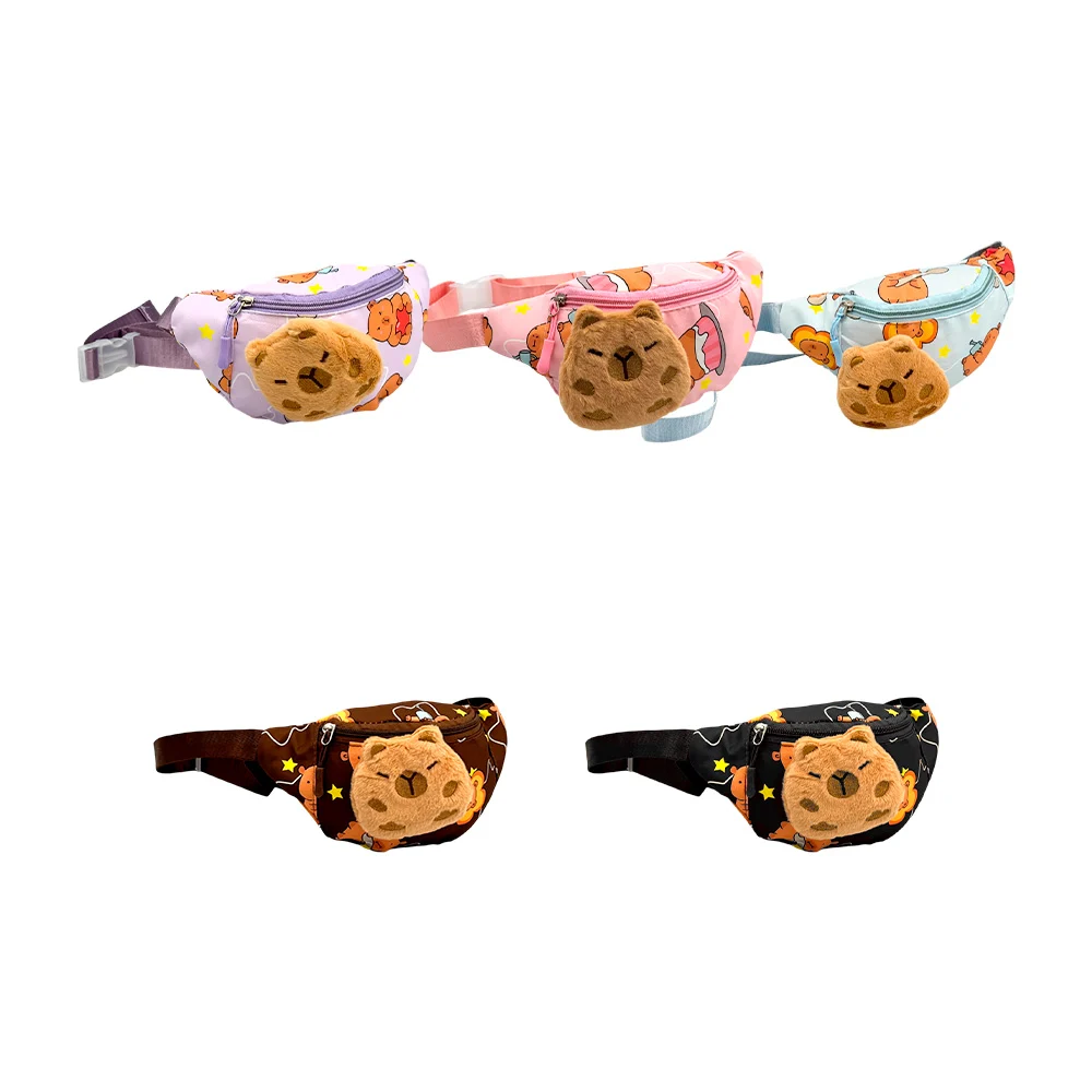 Bolsa cangurera infantil con estampado de capibaras + pin afelpado de…
