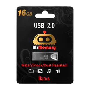 Memoria usb mrmemory de 16gb, metálica de alta resistencia / uba2.0/1…