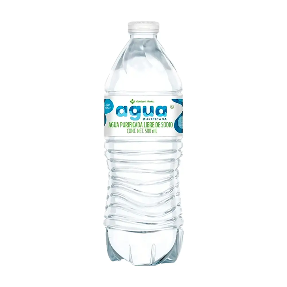 1pz botella de agua con 500ml libre de sodio / 002944