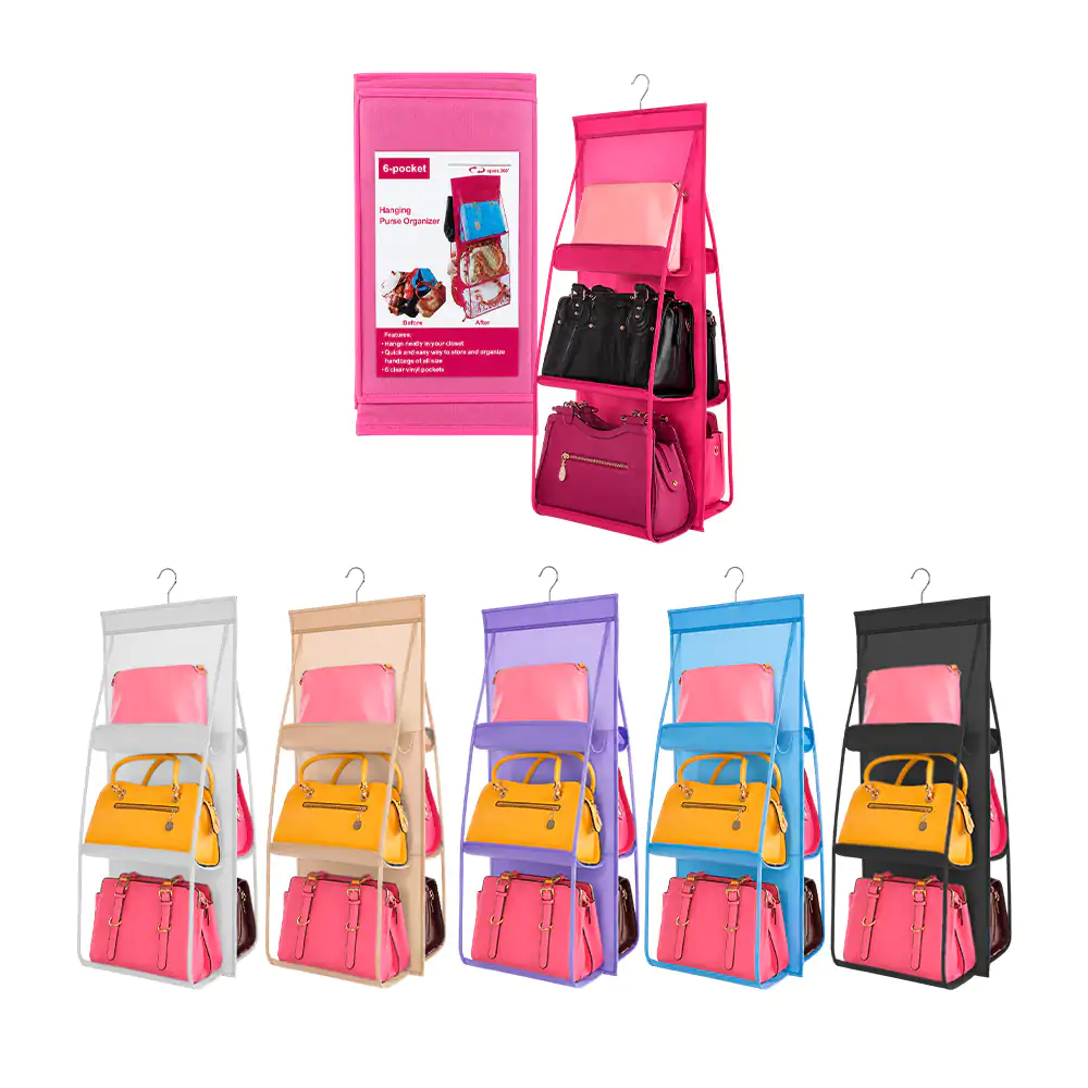 Organizador colgante con 3 niveles y 6 compartimientos para bolsas de…