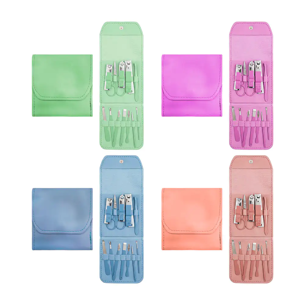 Kit estuche de manicura y pedicura de 12 piezas con detalles cromados…